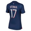 Camiseta de fútbol Paris Saint-Germain 2023-24 Vitinha 17 Primera Equipación - Mujer